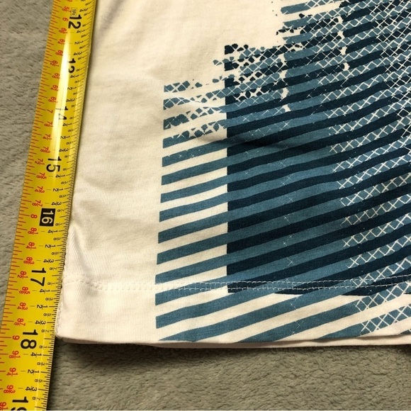 Calvin Klein Blue & White V Neck T-Shirt Size XL - Picture 10 of 10
